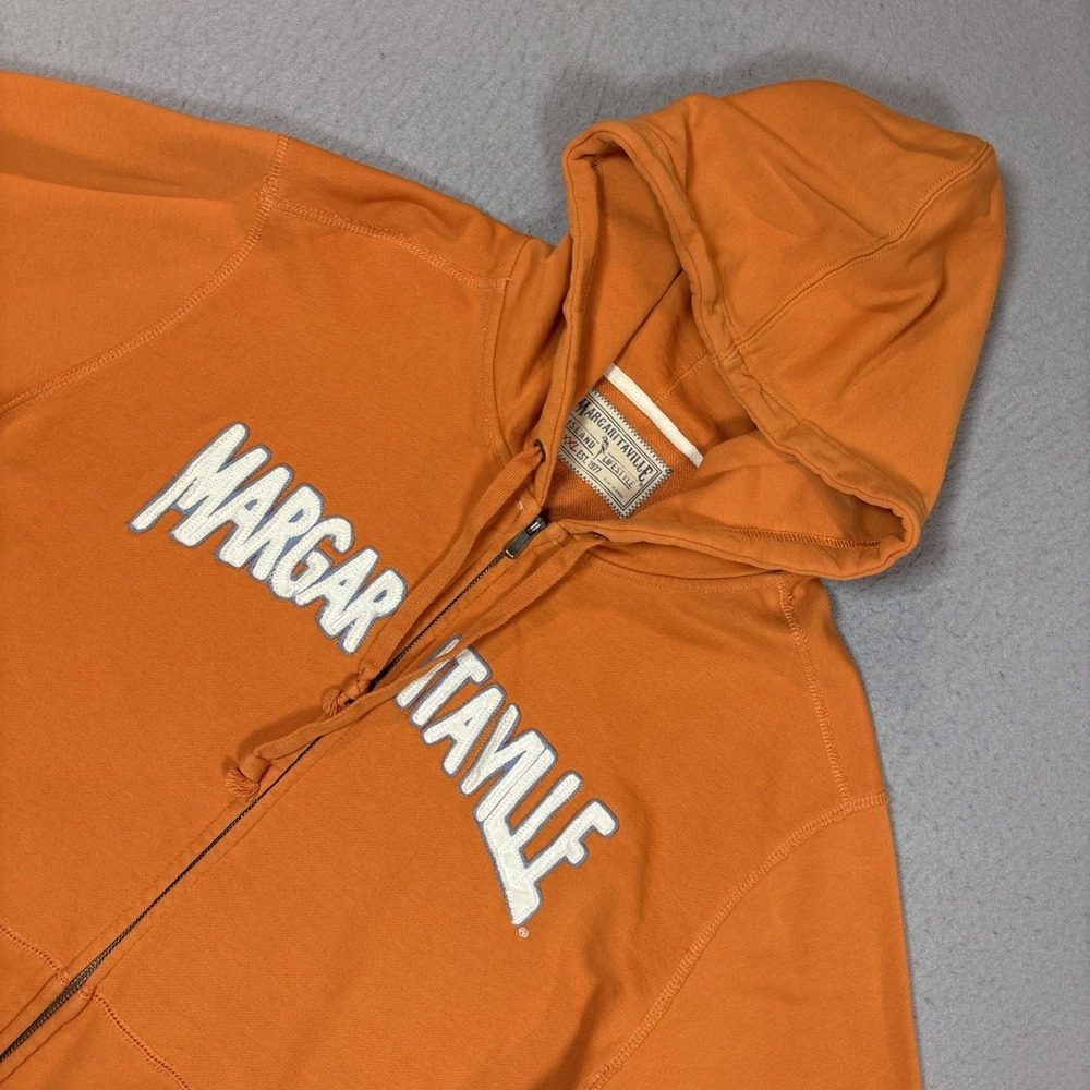 Margaritaville Men's Full Zip Hoodie Orange XXL Island Lifestyle Jimmy Buffet